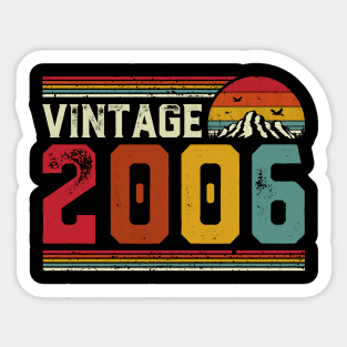 Vintage 2006 Birthday Gift Retro Style Sticker